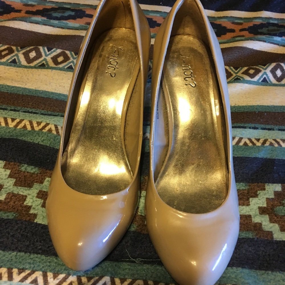 Nude Patent Leather Heel